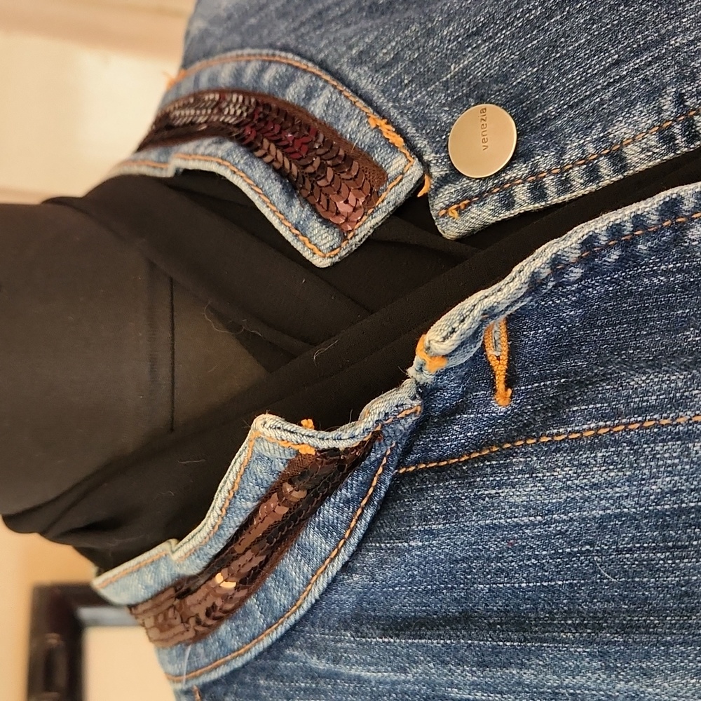 Venezia Embellished Jean Jacket - Picture 2 of 6